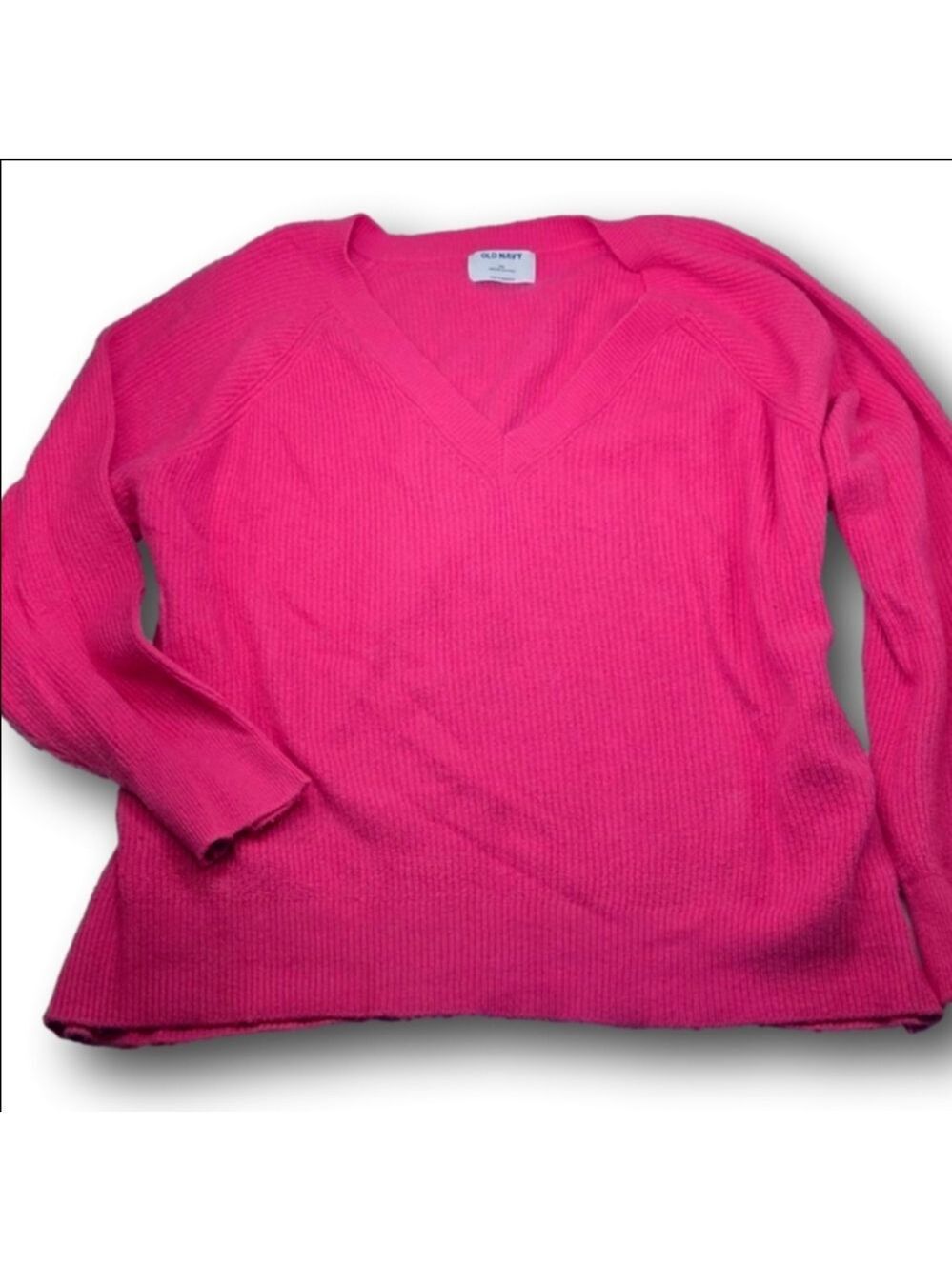 Women's Old Navy Pink V-Neck Sweater XXL